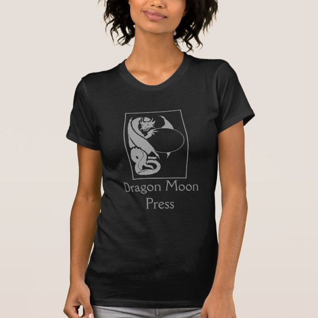 Dragon Moon Press T-shirt - silver logo (Front)