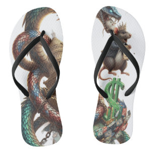Dragon & Mouse Power Flip-Flops – Fantasy Meets Fo Jandals