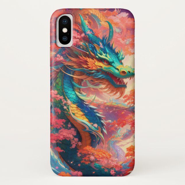 Dragon Mythique Asiatique Art Fantastique Japonais Case-Mate iPhone Case (Back)