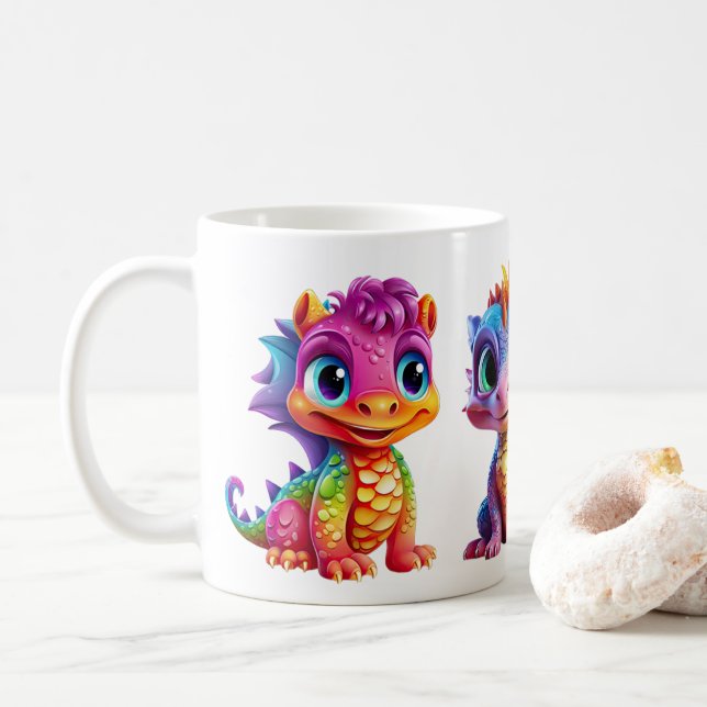 Dragon Name Mug for adventurers kids (With Donut)