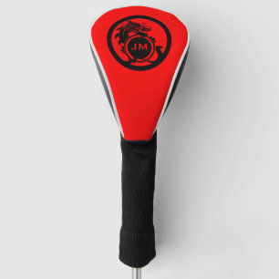 Dragon Novelty Golfer Initial Gift Golf Head Cover