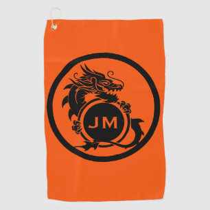 Dragon Novelty Golfer Initial Gift Golf Towel