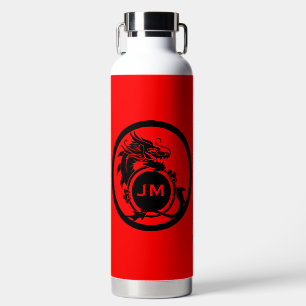 Dragon Novelty Golfer Initial Gift Water Bottle