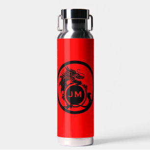 Dragon Novelty Golfer Initial Gift Water Bottle