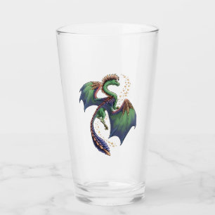 "Dragon of Summer" Flowers Fantasy Art Glass