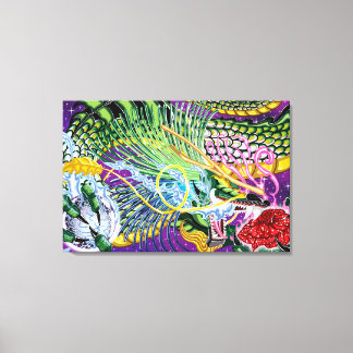 Dragon of the Rose Stretched Canvas Art Prints