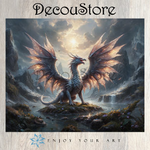 Dragon of the Sacred Valley Decoupage Tissue Paper