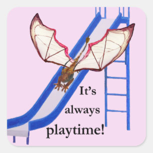 Dragon on Slide Square Sticker