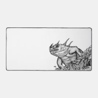 Dragon on the Rock , black and white design