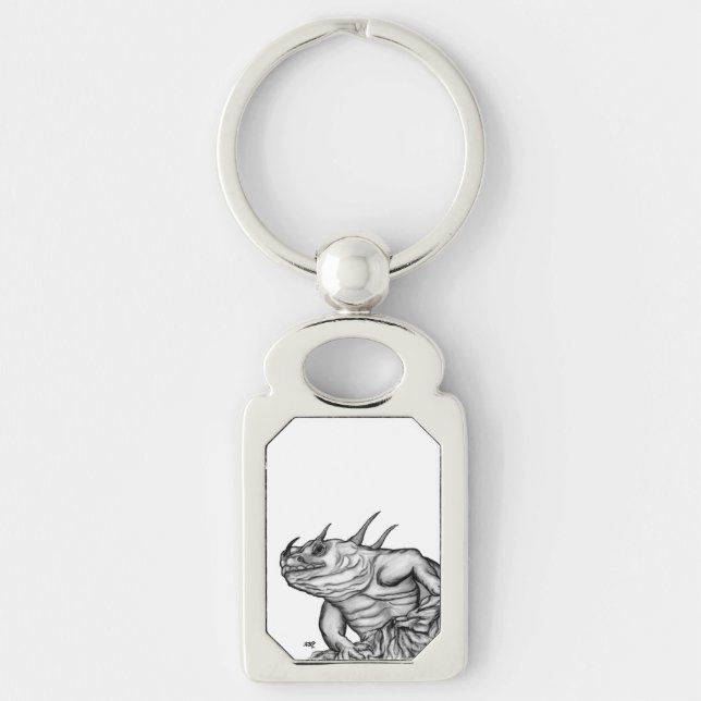 Dragon on the Rock Key Ring (Front)