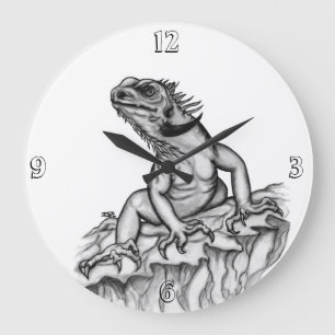 Dragon on the Rock Large Clock