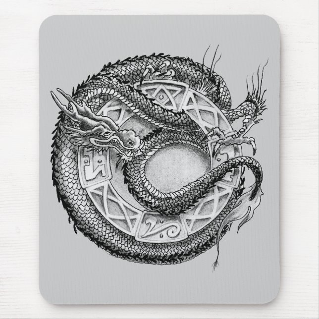 Dragon Ornamental Mouse Pad (Front)