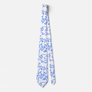 Dragon outline pattern 03.b tie