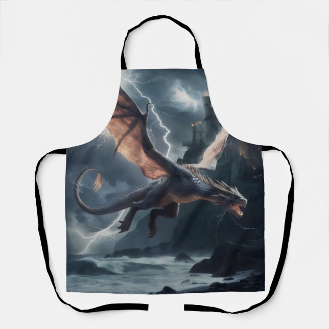 Dragon over the castle. apron (Front)