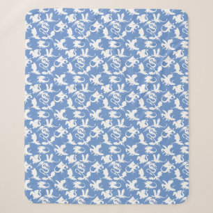 Dragon pattern 01.bx4 Blue BG Sherpa Blanket