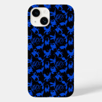 Dragon pattern 02 blue.bwx4 Black BG