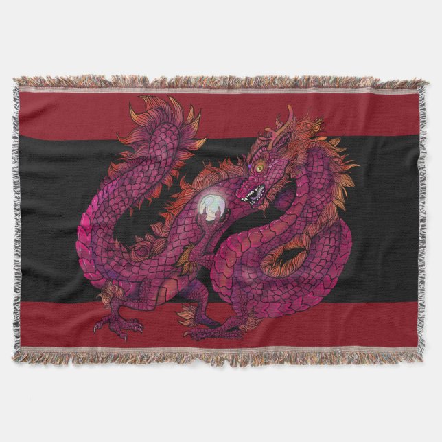 Dragon Pearl Throw Blanket (Front)