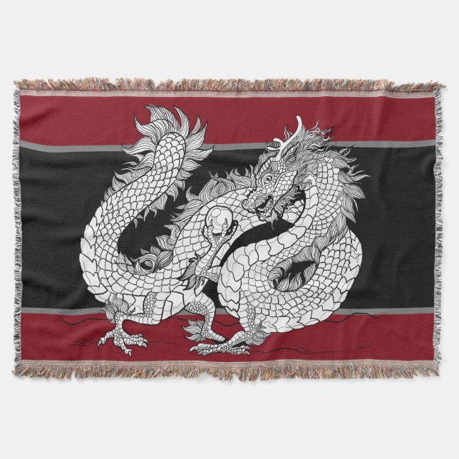 Dragon Pearl Throw Blanket (Front)