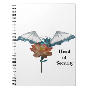 Dragon Peeks Around Flower Notebook