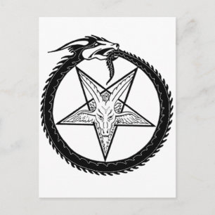 Dragon Pentagram Postcard