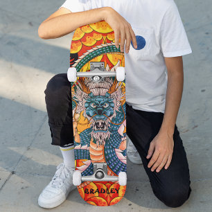 Dragon Personalised Name Skateboard