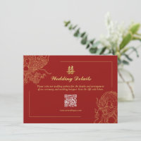 Dragon Phoenix Chinese Wedding details QR code