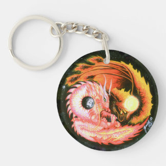 Dragon Phoenix Yin-Yang Key Ring