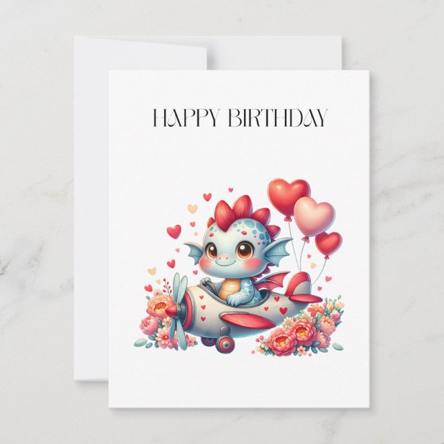 Dragon Pilot Birthday Card (Front)