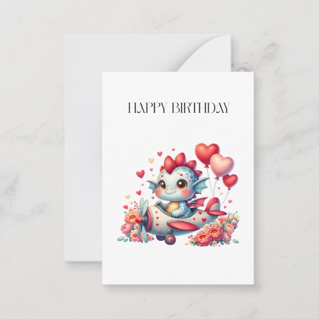 Dragon Pilot Birthday Card (Front)