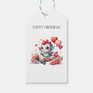 Dragon Pilot Birthday Gift Tags