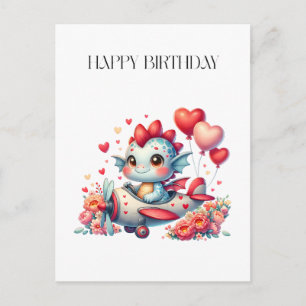 Dragon Pilot Birthday Holiday Postcard