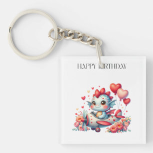 Dragon Pilot Birthday Key Ring