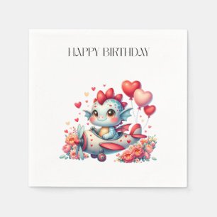 Dragon Pilot Birthday Napkin