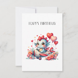 Dragon Pilot Birthday Thank You Card