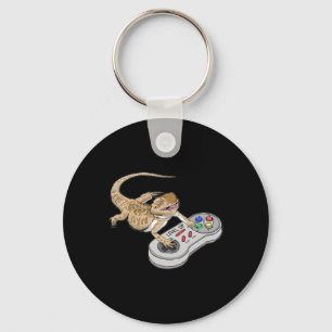 Dragon Playing Video Game Reptiles Pagona Gamers Key Ring