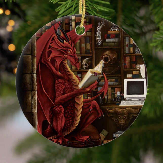 Dragon Pod Cast Library Ceramic Tree Decoration (Creator Uploaded)