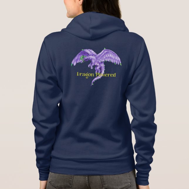 Dragon Powered Purple Hoodie (Back)