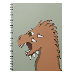 Dragon preparing to breathe fire notebook