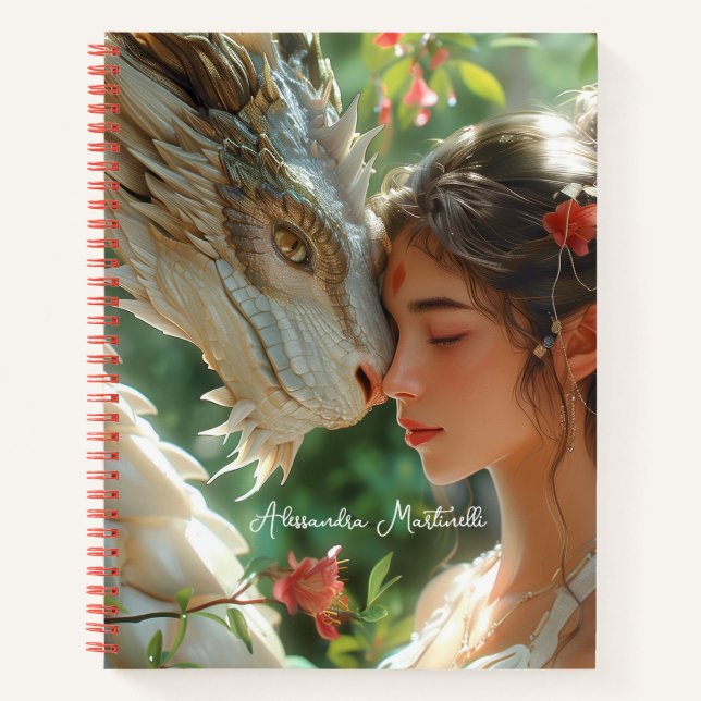 Dragon Princess Personalised Fantasy Notebook (Front)