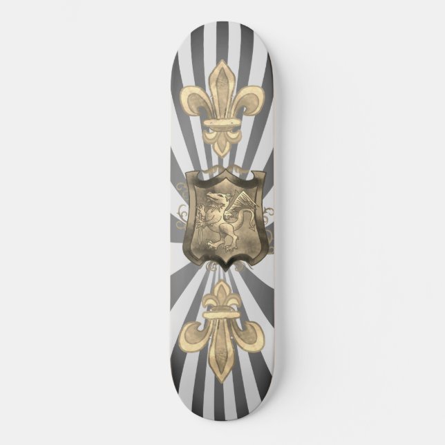 Dragon Quest Shield custom name  Skateboard (Front)
