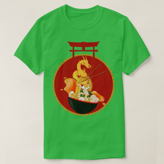 Dragon Ramen Bowl T-Shirt (Design Front)