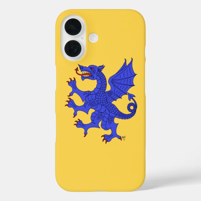 Dragon Rampant Azure Case-Mate iPhone Case (Back)