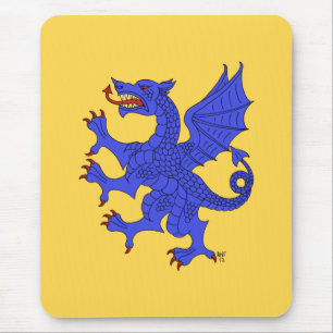 Dragon Rampant Azure Mouse Pad
