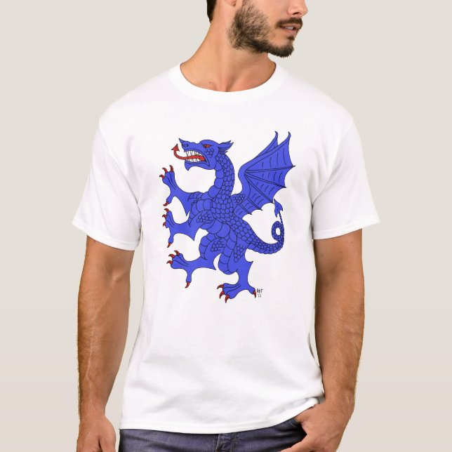 Dragon Rampant Azure T-Shirt (Front)