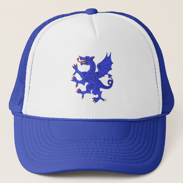 Dragon Rampant Azure Trucker Hat (Front)