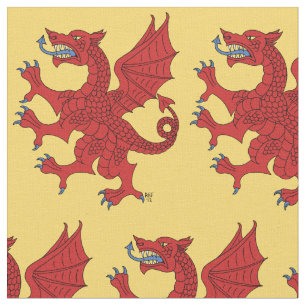 Dragon Rampant Gules Fabric