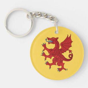 Dragon Rampant Gules Key Ring