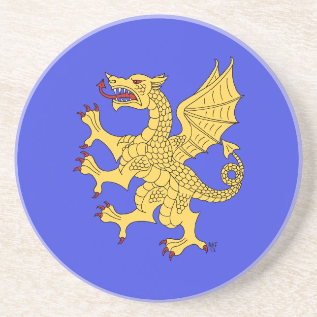 Dragon Rampant Or Coaster (Front)