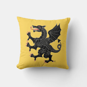 Dragon Rampant Sable Cushion