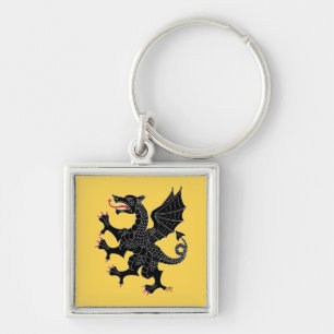 Dragon Rampant Sable Key Ring